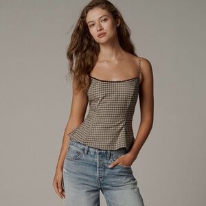 Reformation Genevieve Peplum Top